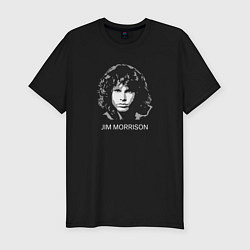 Футболка slim-fit Tribute to Jim Morrison one, цвет: черный