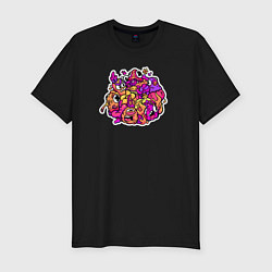 Футболка slim-fit Doodle, цвет: черный