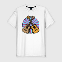Мужская slim-футболка Гитарки