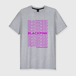 Футболка slim-fit Blackpink kpop - музыкальная группа из Кореи, цвет: меланж