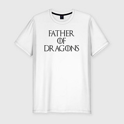Мужская slim-футболка Папа драконов