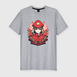 Мужская slim-футболка СССР вайфу