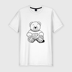 Футболка slim-fit Мишка из СССР, цвет: белый