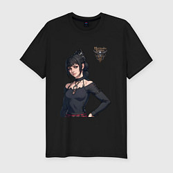 Футболка slim-fit Shadowheart - балдурс гейт 3, цвет: черный