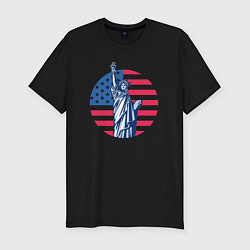 Футболка slim-fit Statue of Liberty, цвет: черный