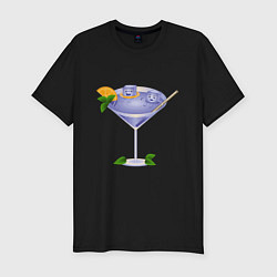 Мужская slim-футболка Мультяшный коктейль