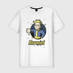 Мужская slim-футболка Burnout - vault boy