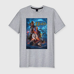 Футболка slim-fit Все лысые - Baldurs Gate 3, цвет: меланж