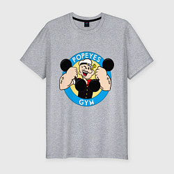 Футболка slim-fit Popeye GYM, цвет: меланж