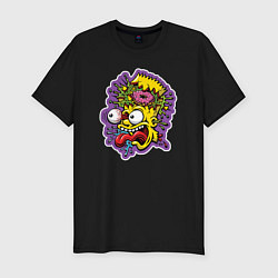 Футболка slim-fit Insane bart simpson, цвет: черный