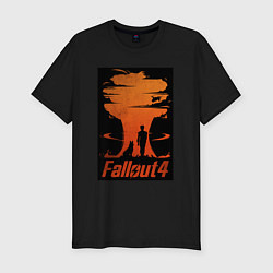 Мужская slim-футболка Fallout 4 dog