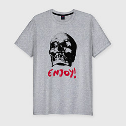 Футболка slim-fit Depeche Mode - Enjoy skull, цвет: меланж