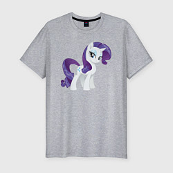 Футболка slim-fit Рарити из My Little Pony в кино, цвет: меланж