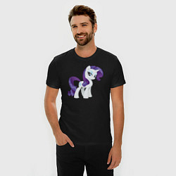 Футболка slim-fit Рарити из My Little Pony в кино, цвет: черный — фото 2