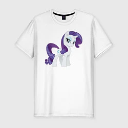 Футболка slim-fit Рарити из My Little Pony в кино, цвет: белый