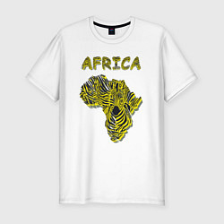 Футболка slim-fit Zebra Africa, цвет: белый