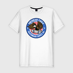 Футболка slim-fit USA skate eagle, цвет: белый