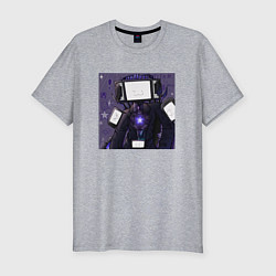 Мужская slim-футболка Funny Titan TV Man