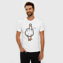 Футболка slim-fit Duck you - fuck you, цвет: белый — фото 2