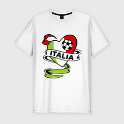 Футболка slim-fit Italia Football, цвет: белый