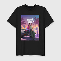 Футболка slim-fit GTA6, цвет: черный