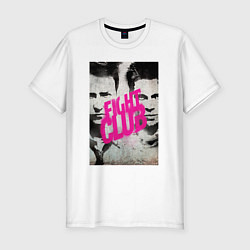 Футболка slim-fit Fight club - pink title, цвет: белый