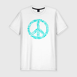 Мужская slim-футболка Peace life