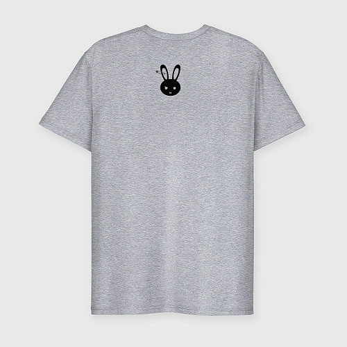 Мужская slim-футболка Your bunny wrote 2024 / Меланж – фото 2