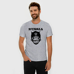 Футболка slim-fit Russian gorilla, цвет: меланж — фото 2