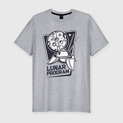 Мужская slim-футболка Лунная программа