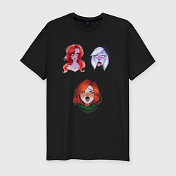 Футболка slim-fit Dota 2 Ahegao, цвет: черный