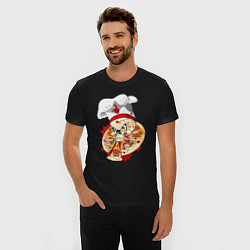 Футболка slim-fit Bloody pizza, цвет: черный — фото 2