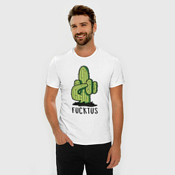 Футболка slim-fit Fucktus, цвет: белый — фото 2