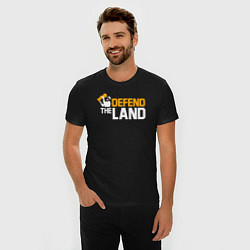 Футболка slim-fit Defend the land, цвет: черный — фото 2