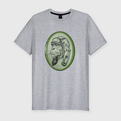 Мужская slim-футболка Пилот шимпанзе