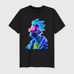 Футболка slim-fit Cyberpunks not dead - Homer Simpson, цвет: черный