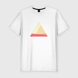 Мужская slim-футболка Абстрактные цветные треугольники