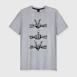 Мужская slim-футболка Колючая проволока