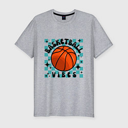 Футболка slim-fit Basketball vibes, цвет: меланж