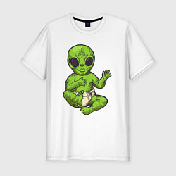 Футболка slim-fit Ребёнок пришельца, цвет: белый