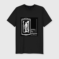 Футболка slim-fit Pray for plagues, цвет: черный