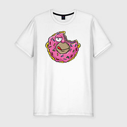 Футболка slim-fit Homer donut, цвет: белый