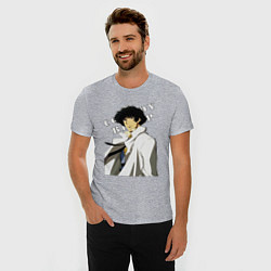 Футболка slim-fit Spike из аниме cowboy bebop, цвет: меланж — фото 2