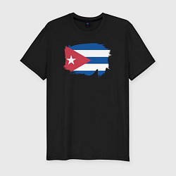 Мужская slim-футболка Флаг Кубы