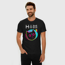 Футболка slim-fit HIM rock star cat, цвет: черный — фото 2