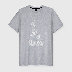 Футболка slim-fit Senior shawa developer white, цвет: меланж
