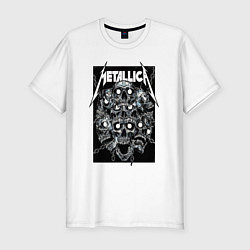 Футболка slim-fit Metallica - skulls, цвет: белый