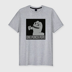 Мужская slim-футболка One punch pepe