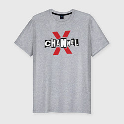 Футболка slim-fit Channel X из GTA V, цвет: меланж