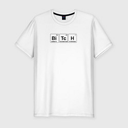 Футболка slim-fit Bitch формула, цвет: белый